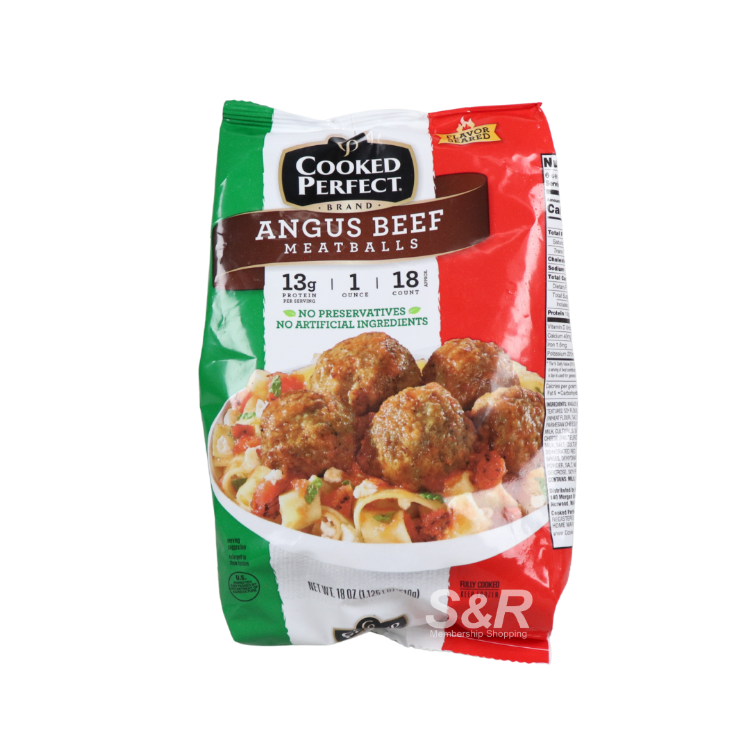 Cooked Perfect Angus Beef Meatballs 510g